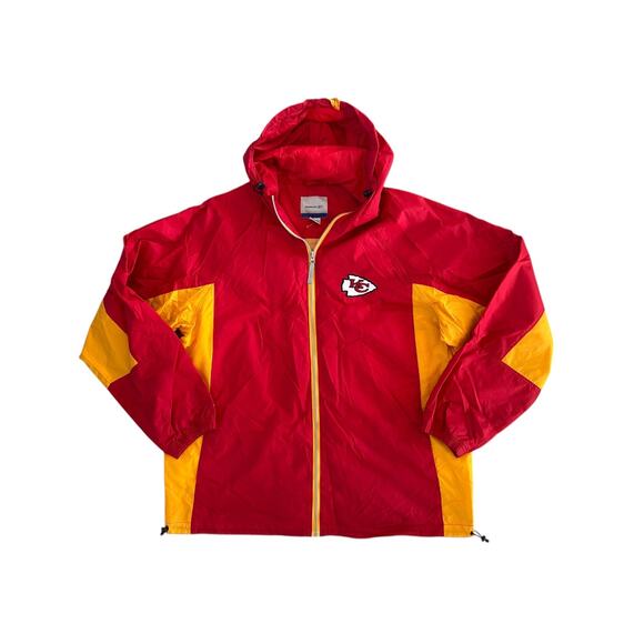 Vintage Reebok Kansas City Chiefs Windbreaker Jacket Full Zip Men's XL Excellent - Picture 1 of 11